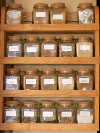 Spece racks. Spice shelves